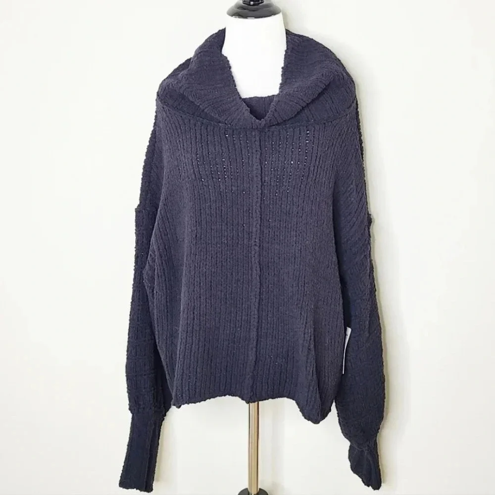 NWT Free People Black Be Yours Sweater L